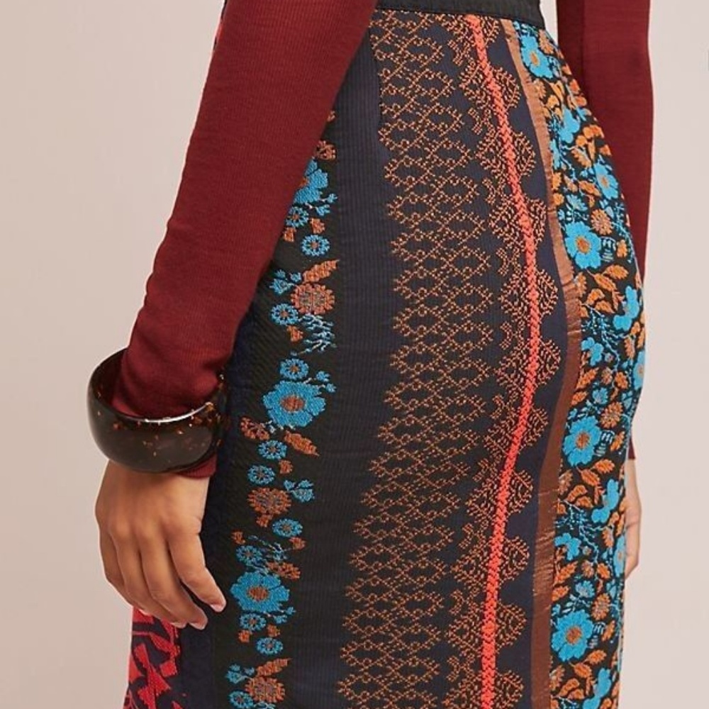 ANTHROPOLOGIE JACQUARD SKIRT BY DOLAN LEFT COAST M